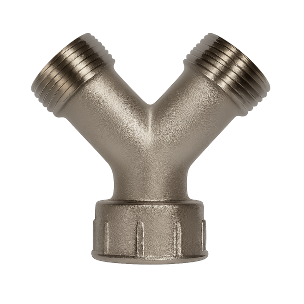 Solid Brass Nickel Plated Washing Machine / Appliance  Y Piece Splitter Connector - Image 6