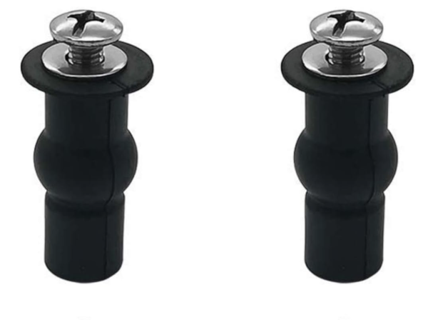 TOP FIX TOILET HINGE BOLTS - FOR BLIND FIXING OF BACK TO WALL TOILET SEATS