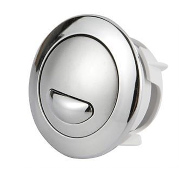 Siamp Optima 50 Toilet Push Button Dual Flush Water Saving Chrome Effect Wickes