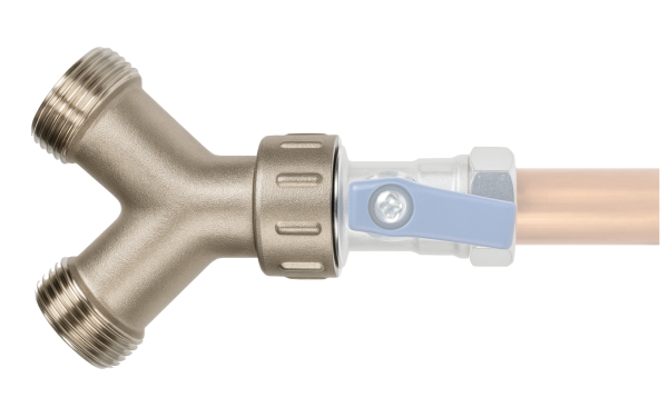 Solid Brass Nickel Plated Washing Machine / Appliance  Y Piece Splitter Connector - Image 4