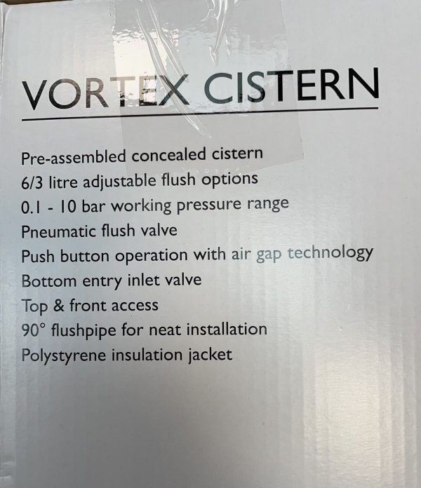Tavistock Vortex Front & Top Access Concealed Dual Flush WC Toilet Cistern VOR790 - Image 6