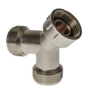 Solid Brass Nickel Plated Washing Machine / Appliance  Y Piece Splitter Connector