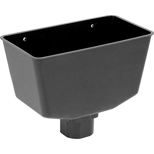 PACK OF 5 X 112mm Half Round Gutter Running Outlets In Black Aquaflow BS4576