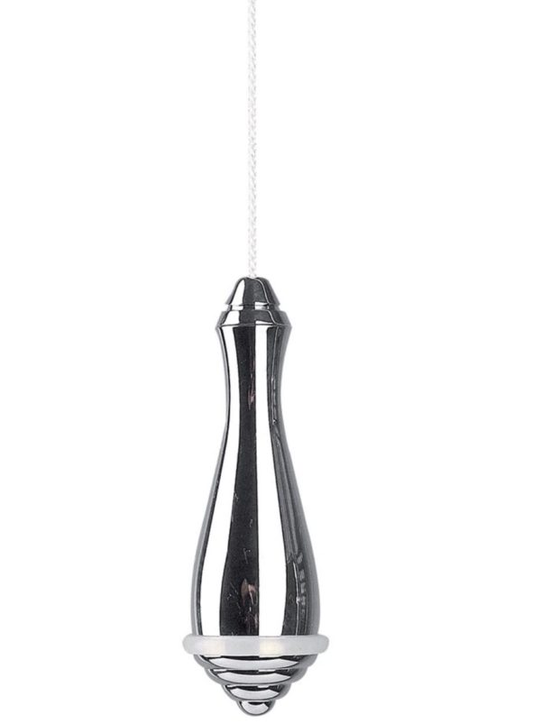 Luxury Designer Chrome Bathroom Light Pull With 1 Metre Cord And Rubber Bumper