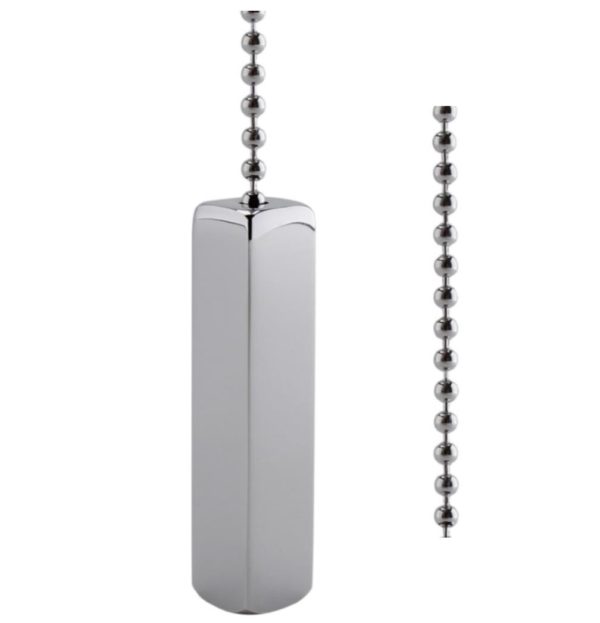 Luxury Chrome Traditional Bathroom Light Pull With 1 Metre Ball Chain