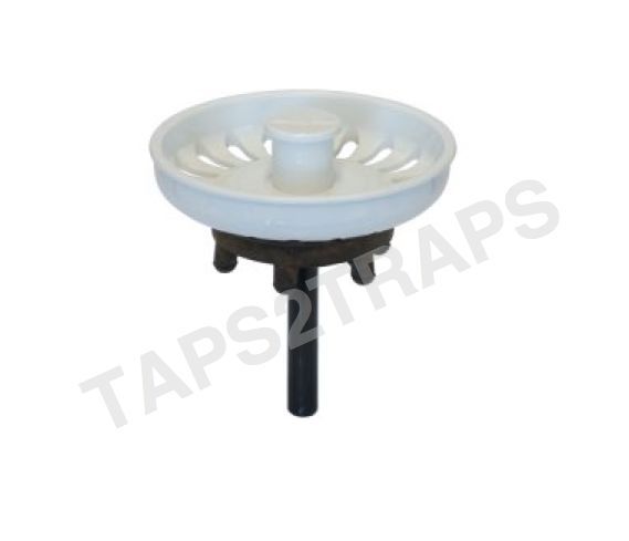 White Strainer Plug For Kitchen Sink Waste Mcalpine Handipak 50 Bnip