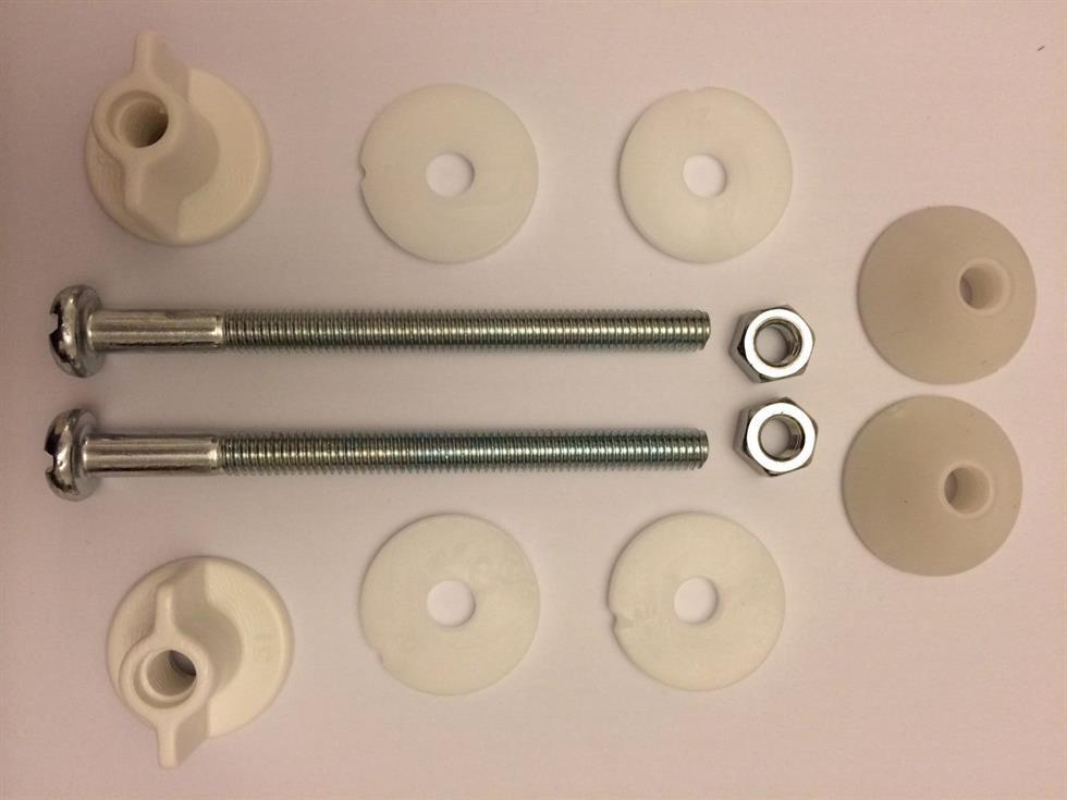 SIAMP CLOSE COUPLED WC TOILET PAN TO CISTERN BOLTS AND WASHERS KIT