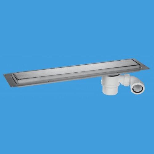McAlpine CD600-B Brushed Stainless Steel Linear Shower Drain Suitable For Tiled Floors 