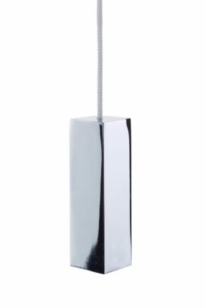 Designer Chrome Square Decorative Bathroom Light Pull With Cord