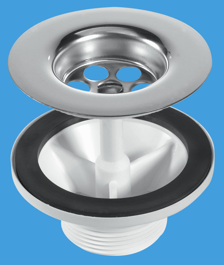 Belfast Butler Sink Waste For Weir Overflow Style Sinks + Chrome Plug