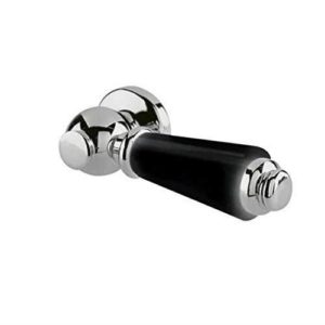 Designer Black Cistern Lever with Chrome Details, Fits Most Cisterns Made by Taps2Traps