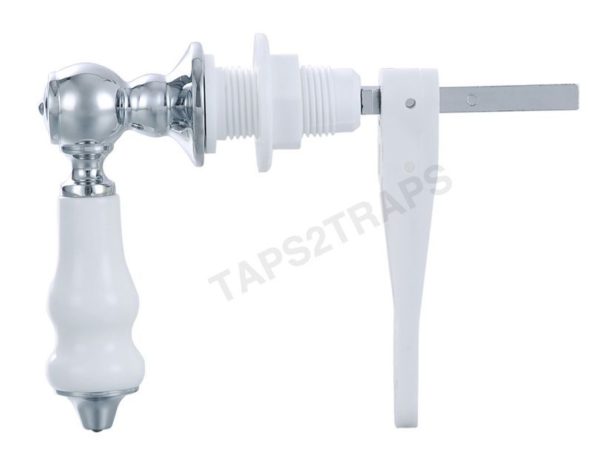 Ceramic 3/8" Flush Cistern Lever Chrome Toilet WC Handle Fits Ideal Standard - Image 2