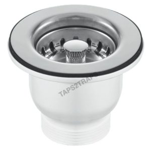65mm Chrome Belfast Sink Mini Stainless Steel Basket Strainer Waste Kit