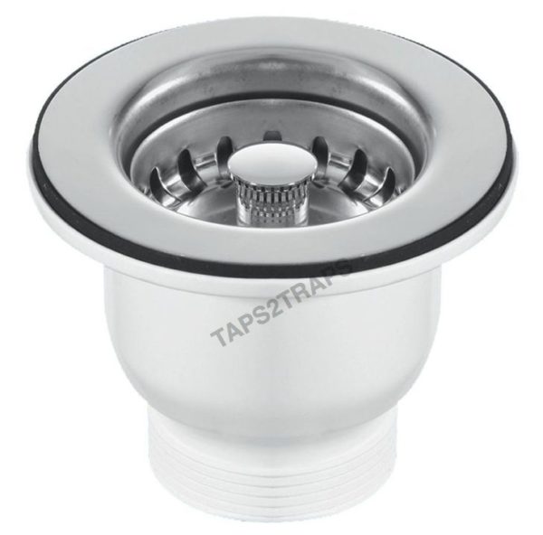 65mm Chrome Belfast Sink Mini Stainless Steel Basket Strainer Waste Kit