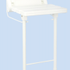 Wall Mounted Folding Shower Seat with Collapsible Legs in White (Max. 180kgs) - Image 4