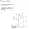 Wall Mounted Folding Shower Seat with Collapsible Legs in White (Max. 180kgs) - Image 5