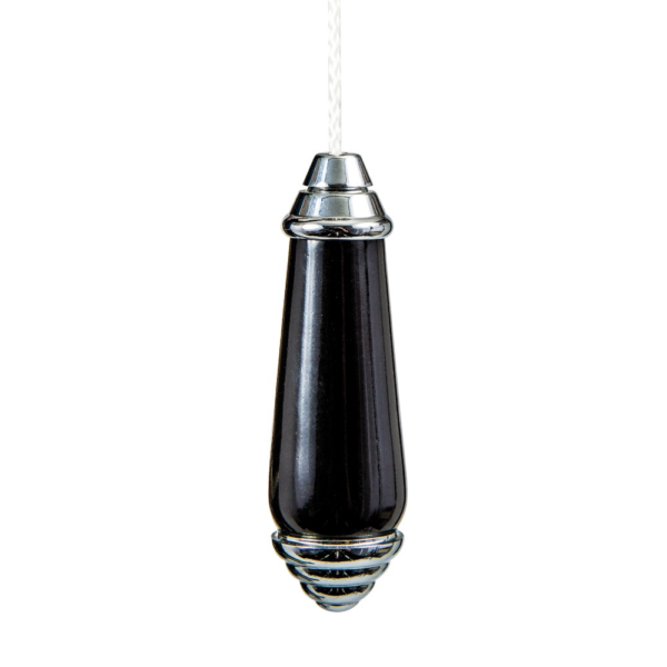 Traditional Black Ceramic Chrome Decorative Bathroom Light Pull