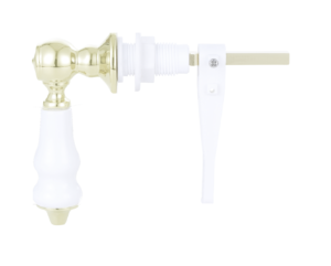 Traditional Gold & Ceramic Victorian White Toilet Cistern Lever Flush Handle  VC-GOLD