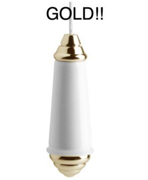 Traditional Ceramic & Gold Decorative Bathroom Light Pull  LP-GOLD