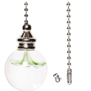 Taps2Traps® Flower Blossom Crystal Light Pull Pendant For Bathroom Light Switches Or Overhead Fans