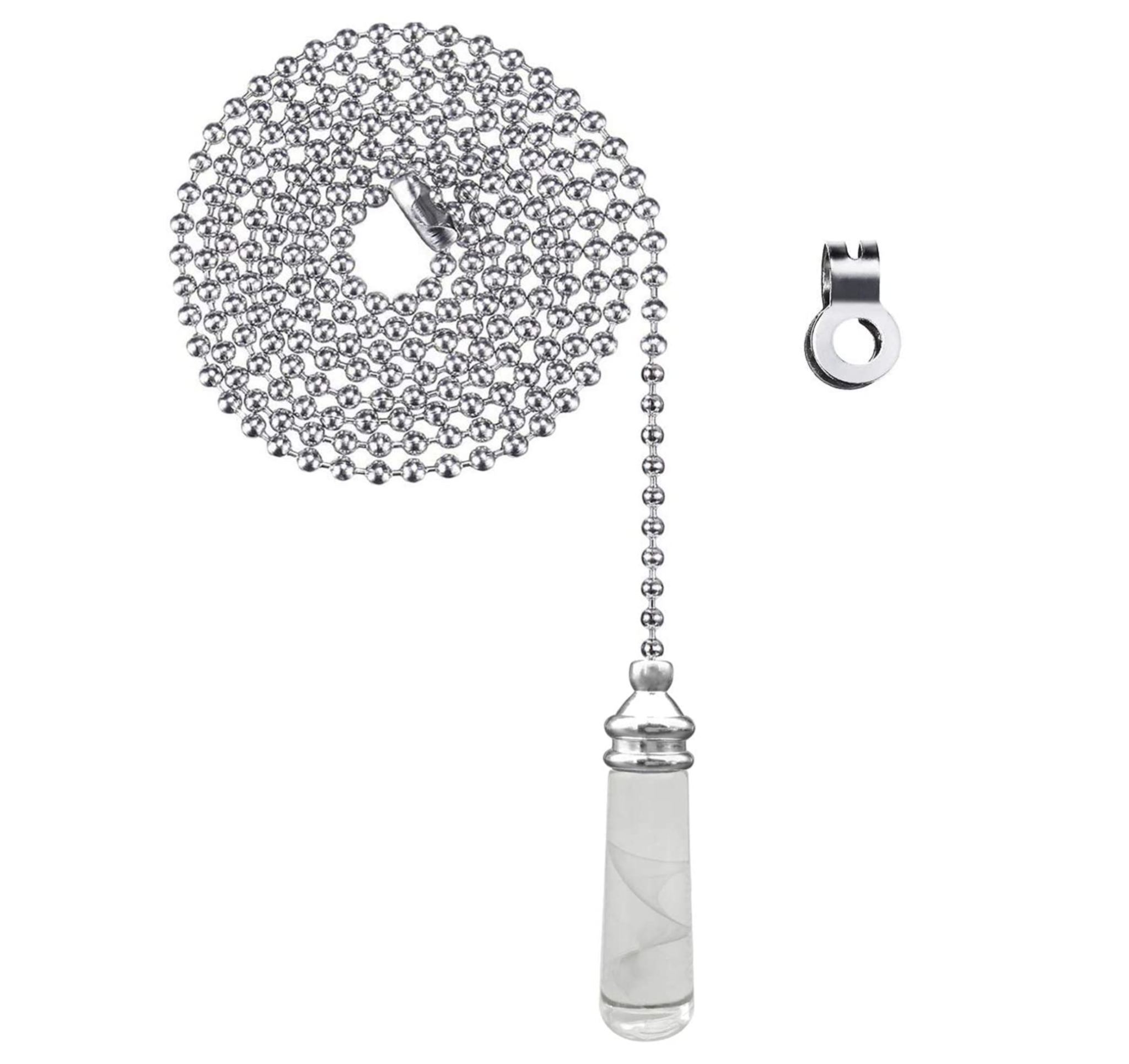 Traditional Crystal Swirl Clear Bathroom Light Pull With 1.2m Extra