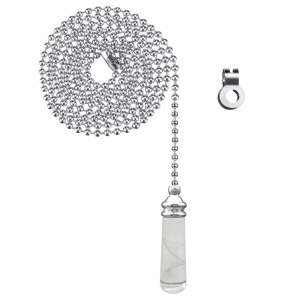 Traditional Crystal Swirl Clear Bathroom Light Pull With 1.2m Extra Long Chain