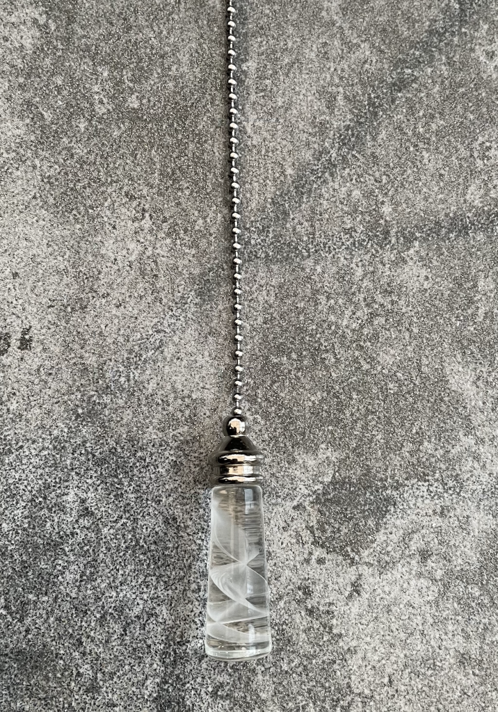 Traditional Crystal Swirl Clear Bathroom Light Pull With 1.2m Extra