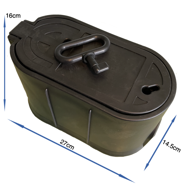 Stop Tap Stop Cock Hydrant Water Meter Cover Surround Box Lockable Lid + Key - Image 4