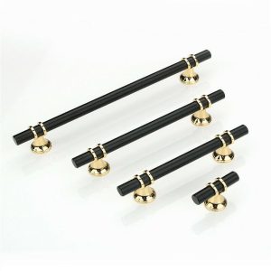 Black & Gold Kitchen Cabinet Cupboard Door Drawer Bar Handle 128mm