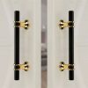 Black & Gold Kitchen Cabinet Cupboard Door Drawer Bar Handle 50mm - Image 3
