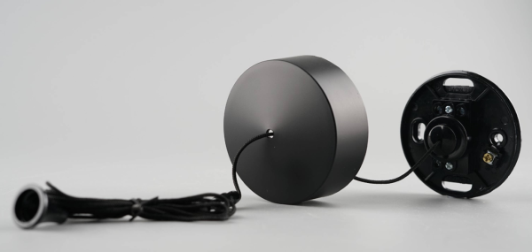 Matt Black Bathroom ceiling light pull cord switch 2 way 6A Black cord & toggle - Image 5