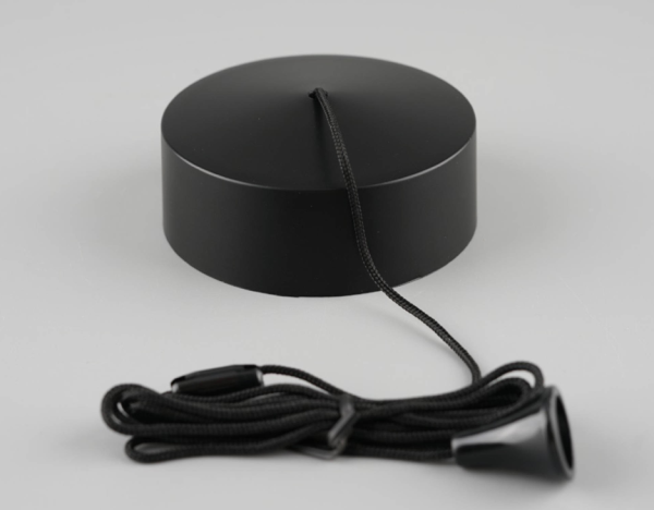 Matt Black Bathroom ceiling light pull cord switch 2 way 6A Black cord & toggle - Image 6