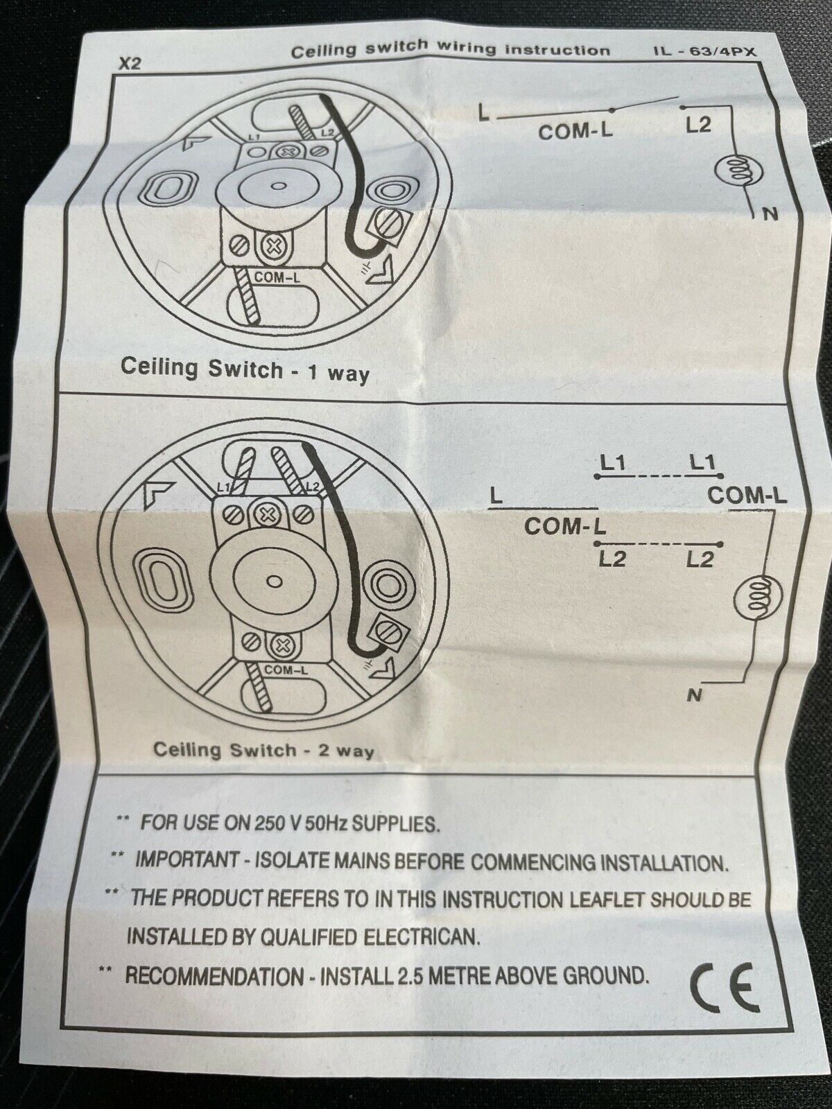 Bathroom light sales cord fitting