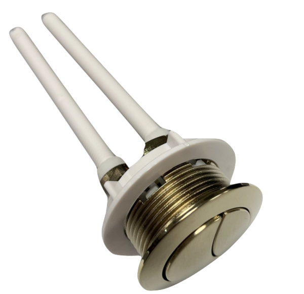 Taps2Traps® Brushed Brass Universal Toilet Dual Flush Button Fit 38mm Cistern Hole - Image 5