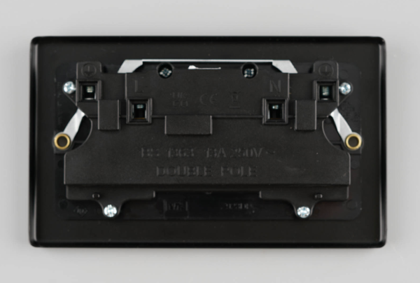 Taps2Traps™ Matt Black 2 Gang Double 13A Switched Plug Socket - Esay Upgrade Replacement - Image 2