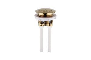 Taps2Traps® Brushed Brass Universal Toilet Dual Flush Button Fit 38mm Cistern Hole