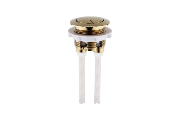 Taps2Traps® Brushed Brass Universal Toilet Dual Flush Button Fit 38mm Cistern Hole