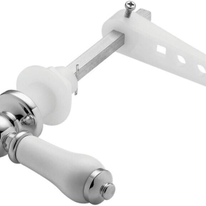 Deva Ceramic Victorian Traditional Style White and Chrome Plated Toilet Cistern Flush Lever Handle  C/P