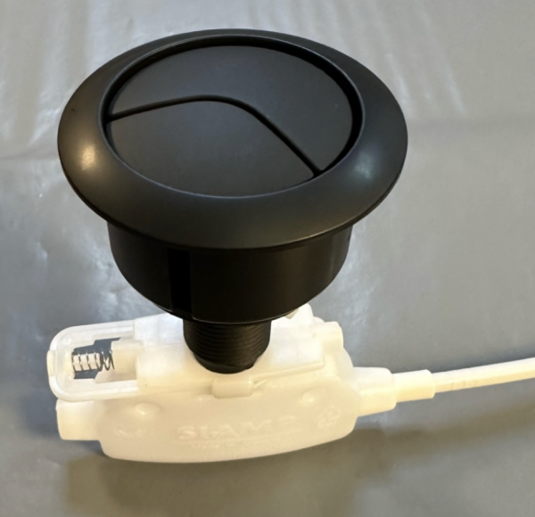Matt Black SIAMP Optima 50 Replacement Dual Flush Toilet Cistern Push Button - Image 4