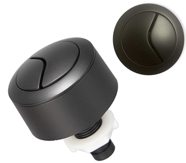 Matt Black SIAMP Optima 50 Replacement Dual Flush Toilet Cistern Push Button - Image 5