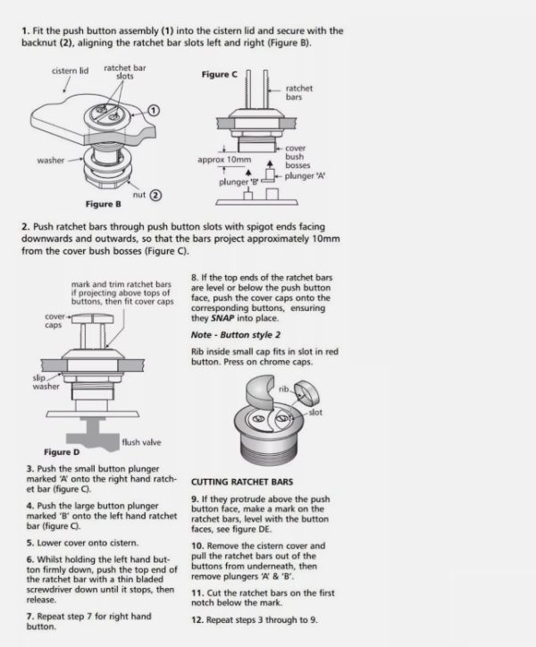Armitage Shanks, Ideal Standard EV344AA Dual Flush Chrome Push Button - Image 3