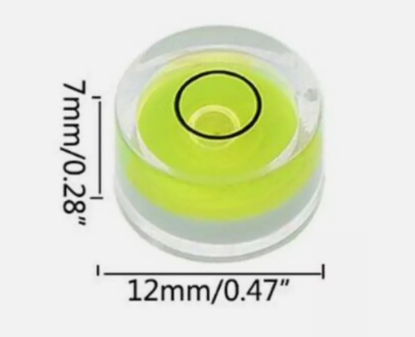 Pack of 5 Mini Round Bullseye Spirit Level Bubbles (12mm) - Image 4