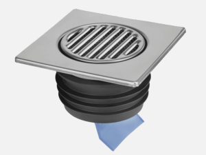 Wet Room Wet Floor Shower Gully Trap and Waste Waterless 110mm - FGT150-SV-110