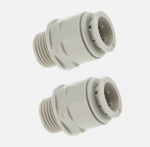 JG John Guest Speedfit PAIR Male Straight Coupler 15mm x 1/2" Pushfit Connectors