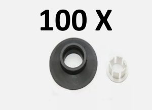 100 X SEAL & CLIP  DIAPHRAGM WASHER FITS ARMITAGE SHANKS IDEAL STANDARD DUAL FLUSH VALVES