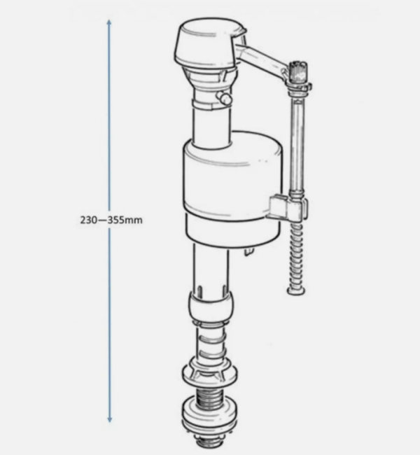 FLUIDMASTER PRO45B Quiet Fill Bottom Entry Inlet Valve – 1/2" BSP Brass Shank | Pro Series - Image 3