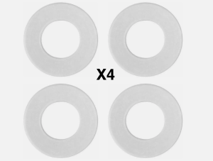 4 x Clear Silicone Rubber Flush Valve seal Washer Fits Geberit Twico Valves