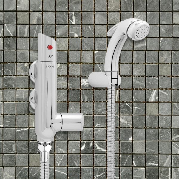 Deva Bidet Thermostatic Douche Kit Shattaf and Handset Finished in Chrome - Image 4