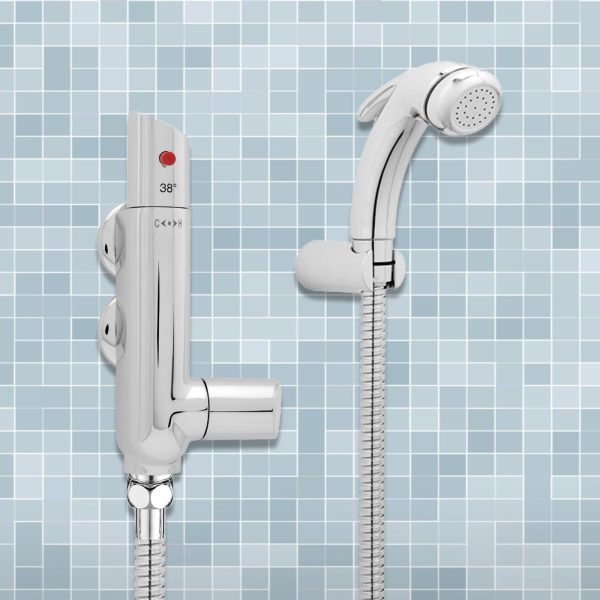 Deva Bidet Thermostatic Douche Kit Shattaf and Handset Finished in Chrome - Image 5
