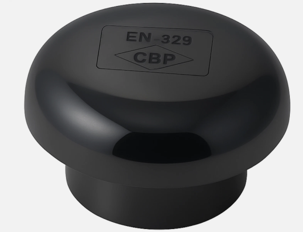 110mm 4" Solvent Soil Pipe Mushroom Vent Cowl - Black UPVC